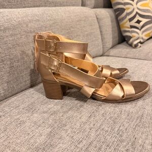 Big Buddha Bronze Strappy Heels
